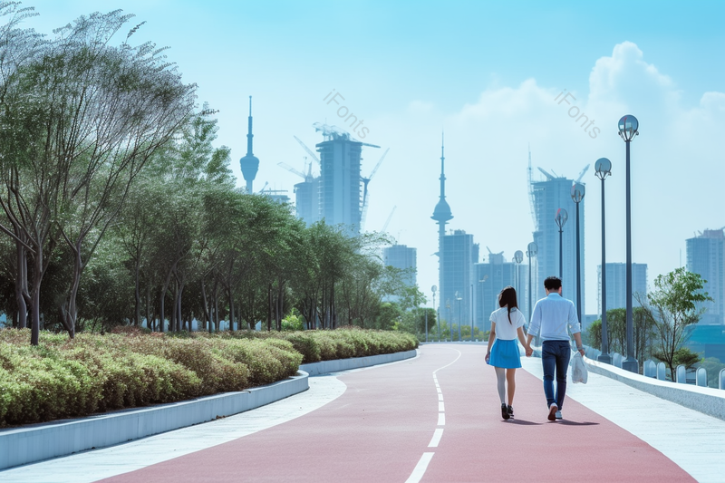 情人节情侣牵手公园散步背影,高清,摄影图,摄影图片,图片大全,摄影图免费下载